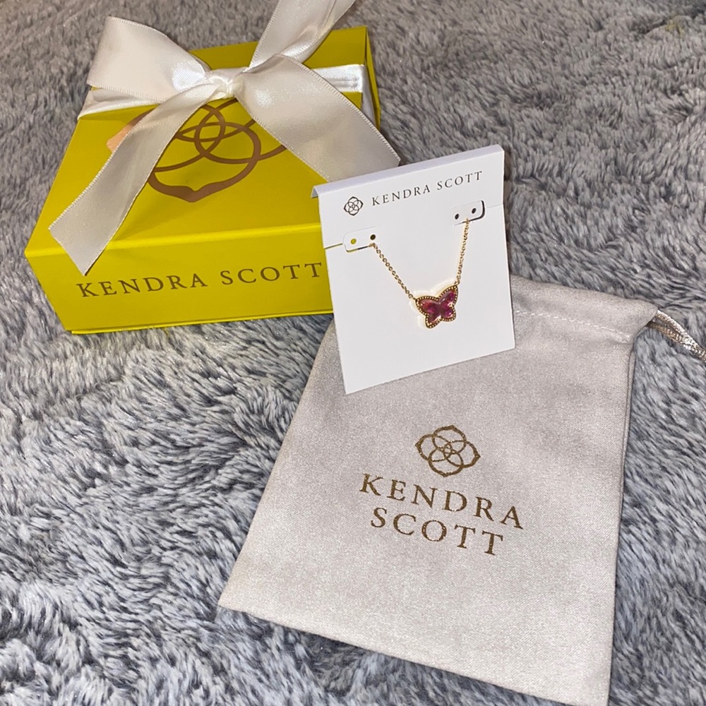 Brand New Kendra Scott Lillia Butterfly Gold Pendant Necklace